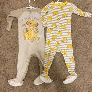 DISNEY Baby Lion King Footed Sleepers